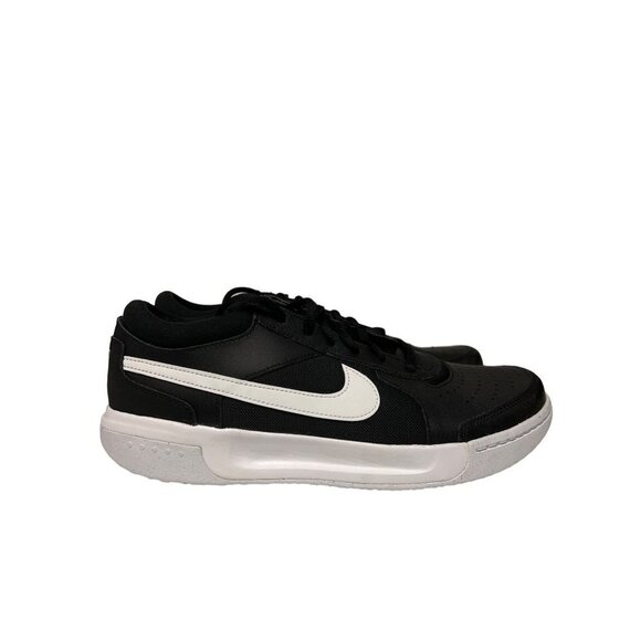 NEW! Nike Court Air Zoom Lite 3 Tennis Pickleball Black White Shoes Men's 9.5 - Picture 1 of 8